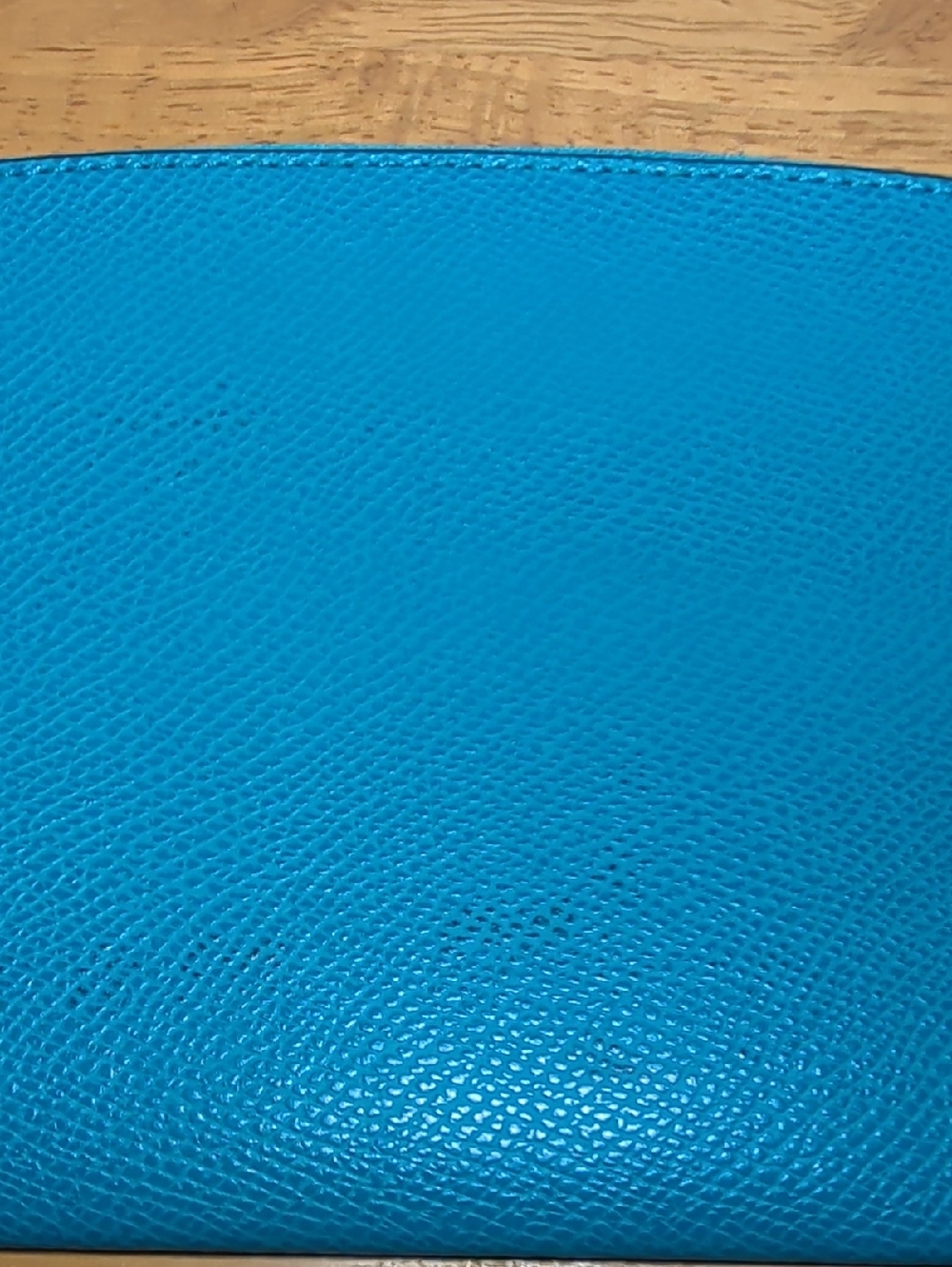 Coach Ava Tote in Midnight Atlantic Navy Turquoise Crossgrain Leather + Pouch - Picture 11 of 13